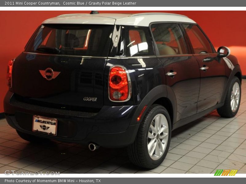 Cosmic Blue / Gravity Polar Beige Leather 2011 Mini Cooper Countryman