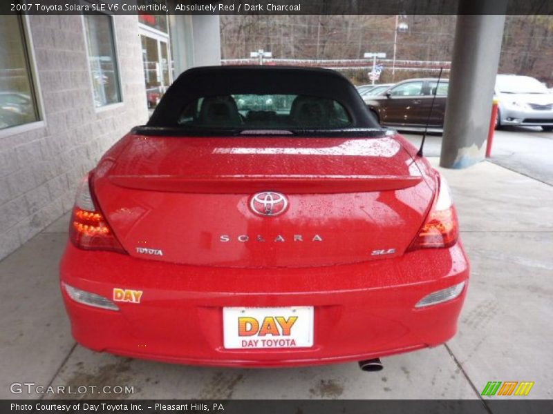 Absolutely Red / Dark Charcoal 2007 Toyota Solara SLE V6 Convertible