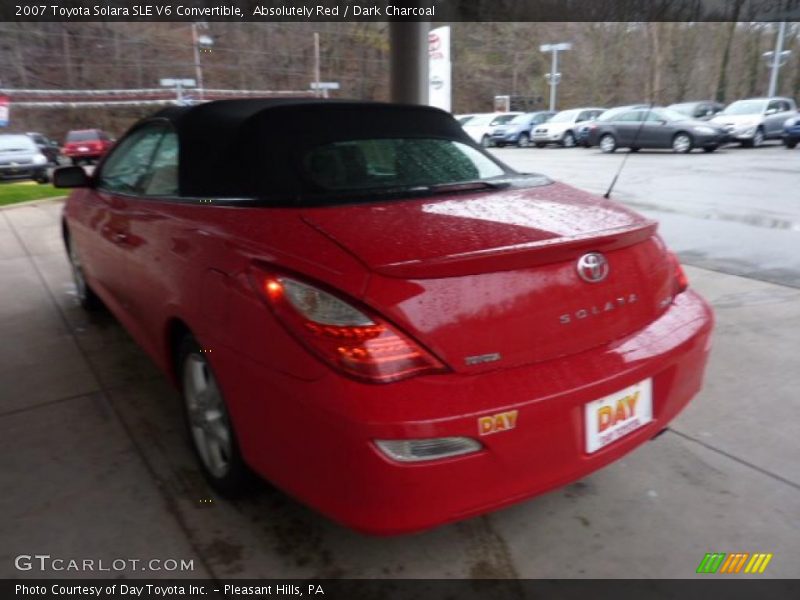 Absolutely Red / Dark Charcoal 2007 Toyota Solara SLE V6 Convertible