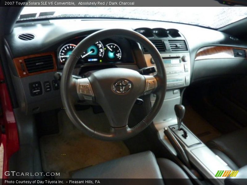 Absolutely Red / Dark Charcoal 2007 Toyota Solara SLE V6 Convertible