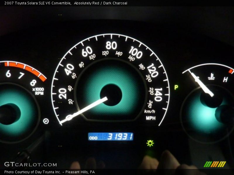 Absolutely Red / Dark Charcoal 2007 Toyota Solara SLE V6 Convertible