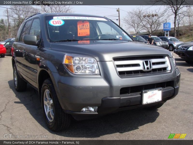 Nimbus Gray Metallic / Gray 2008 Honda Pilot EX 4WD