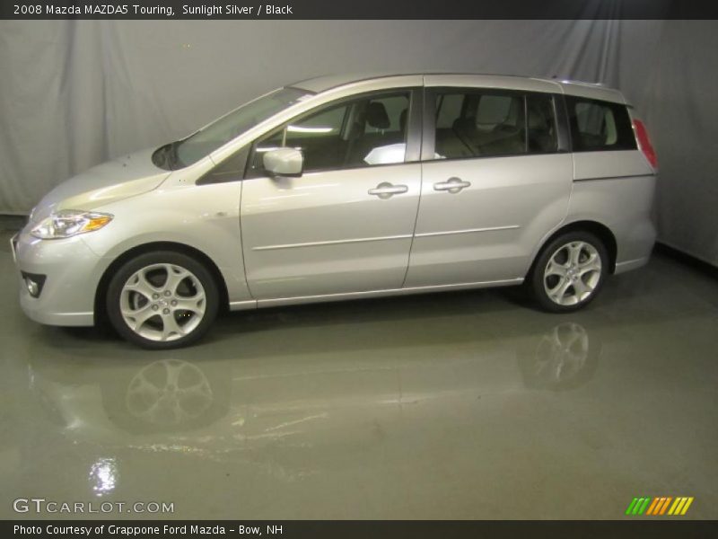 Sunlight Silver / Black 2008 Mazda MAZDA5 Touring