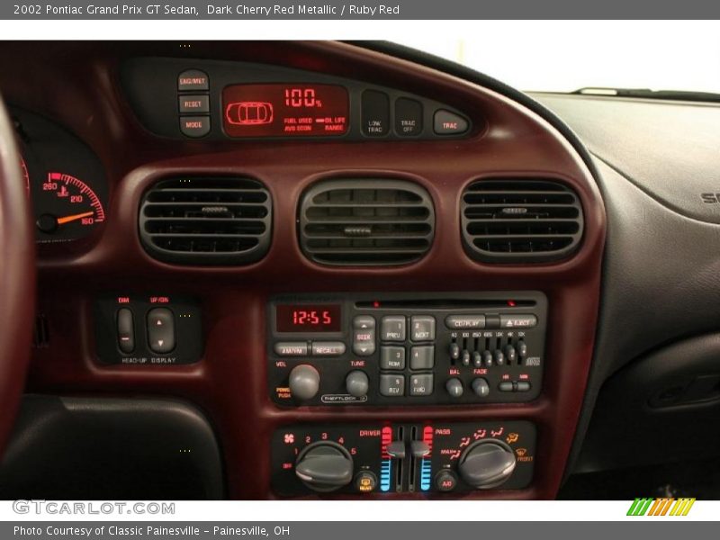 Dark Cherry Red Metallic / Ruby Red 2002 Pontiac Grand Prix GT Sedan