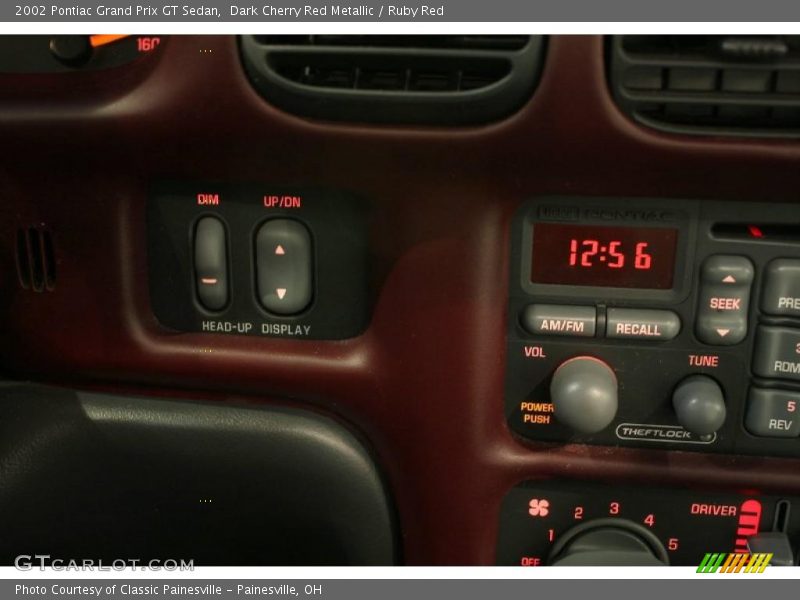 Dark Cherry Red Metallic / Ruby Red 2002 Pontiac Grand Prix GT Sedan