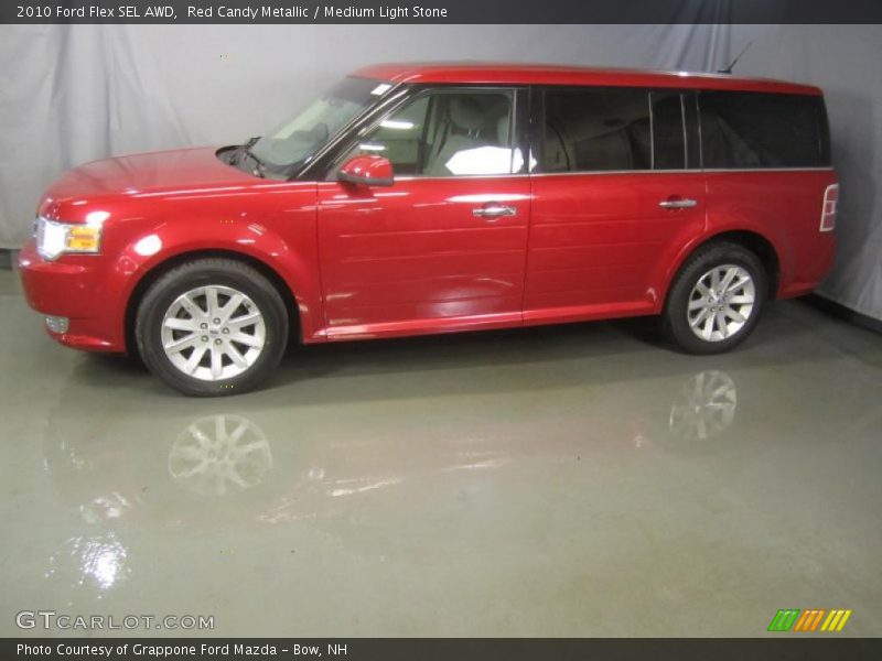 Red Candy Metallic / Medium Light Stone 2010 Ford Flex SEL AWD