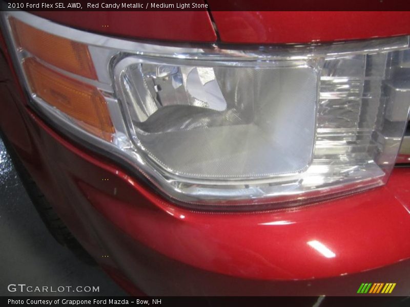 Red Candy Metallic / Medium Light Stone 2010 Ford Flex SEL AWD