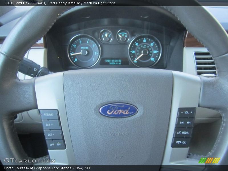 Red Candy Metallic / Medium Light Stone 2010 Ford Flex SEL AWD