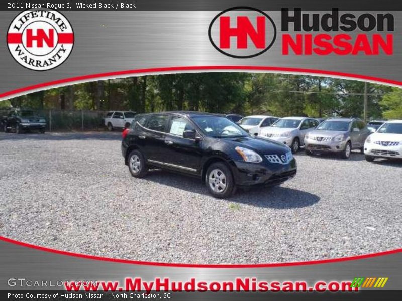 Wicked Black / Black 2011 Nissan Rogue S
