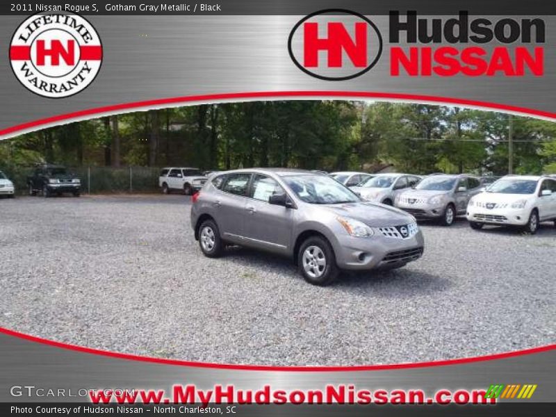 Gotham Gray Metallic / Black 2011 Nissan Rogue S