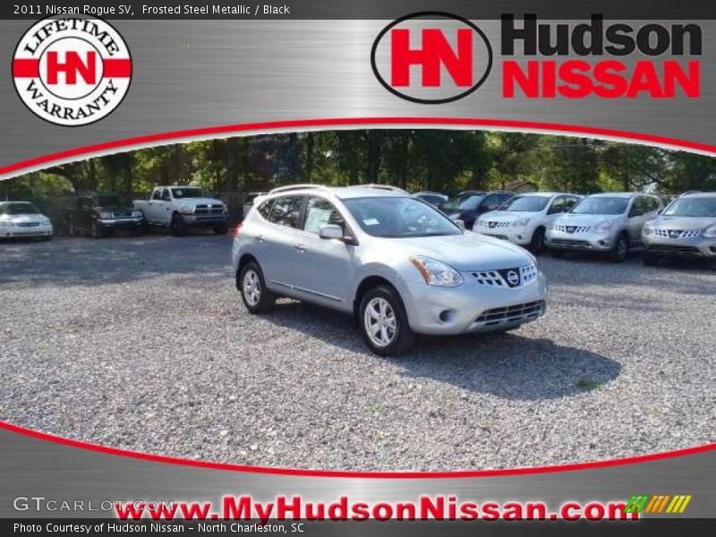 Frosted Steel Metallic / Black 2011 Nissan Rogue SV