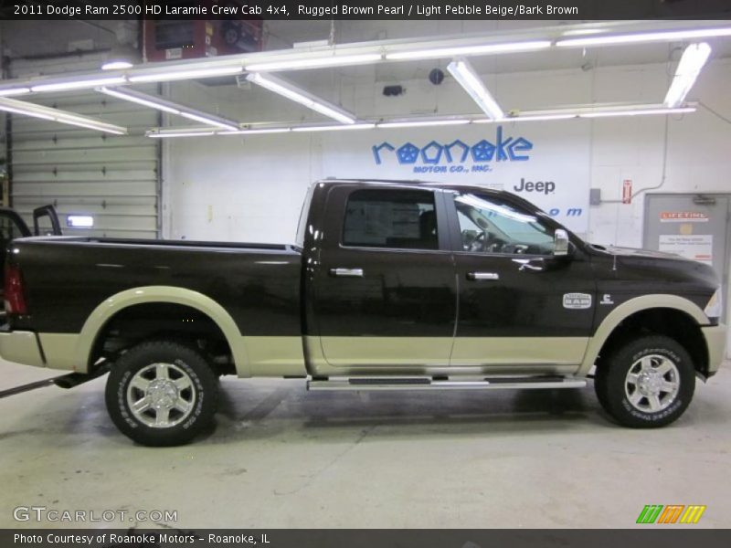 Rugged Brown Pearl / Light Pebble Beige/Bark Brown 2011 Dodge Ram 2500 HD Laramie Crew Cab 4x4