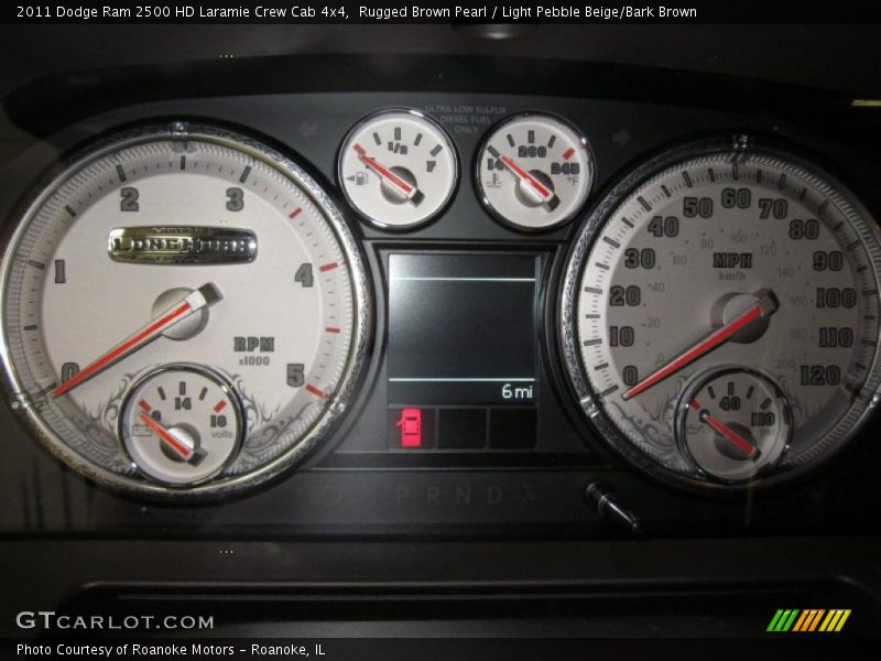 Rugged Brown Pearl / Light Pebble Beige/Bark Brown 2011 Dodge Ram 2500 HD Laramie Crew Cab 4x4