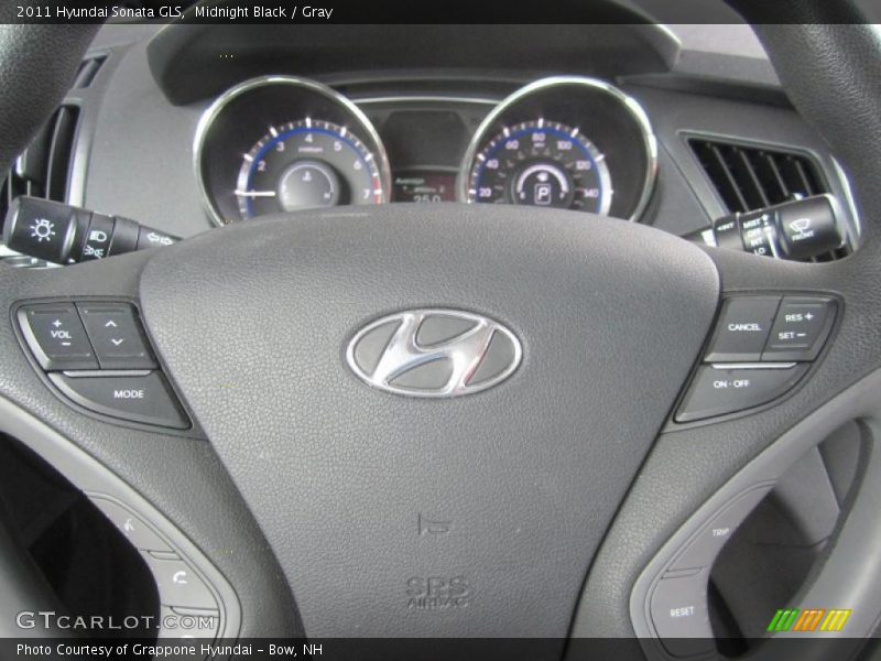 Midnight Black / Gray 2011 Hyundai Sonata GLS