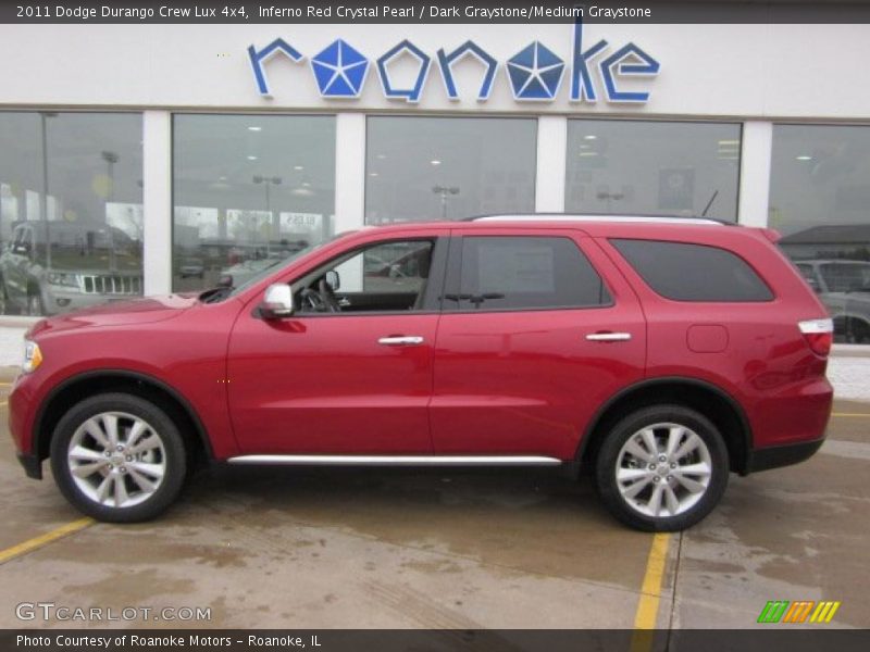 Inferno Red Crystal Pearl / Dark Graystone/Medium Graystone 2011 Dodge Durango Crew Lux 4x4