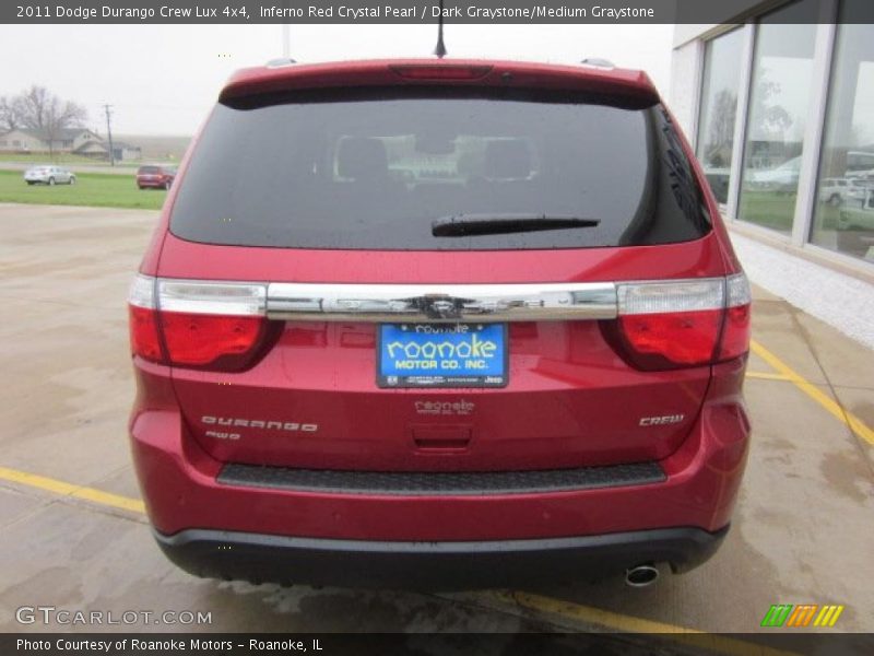 Inferno Red Crystal Pearl / Dark Graystone/Medium Graystone 2011 Dodge Durango Crew Lux 4x4