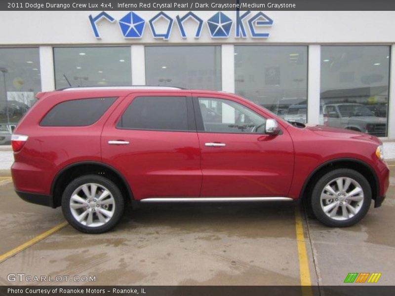 Inferno Red Crystal Pearl / Dark Graystone/Medium Graystone 2011 Dodge Durango Crew Lux 4x4