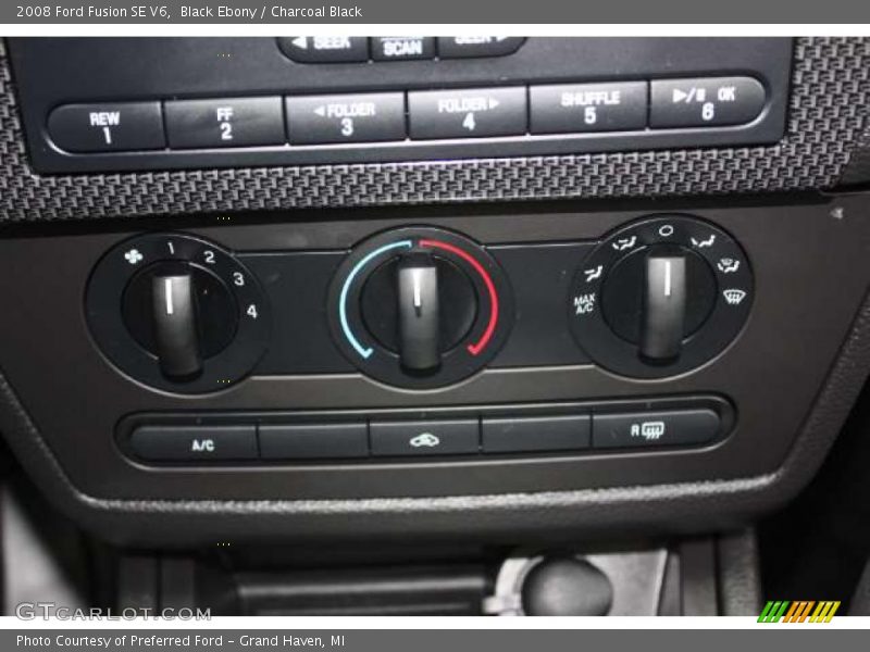 Black Ebony / Charcoal Black 2008 Ford Fusion SE V6