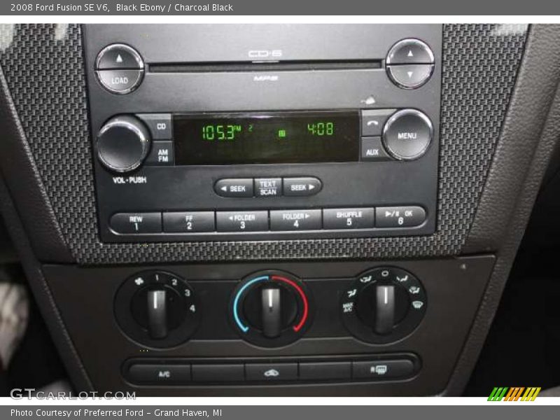 Black Ebony / Charcoal Black 2008 Ford Fusion SE V6