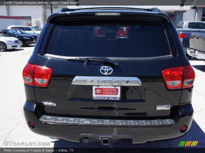 Black / Sand Beige 2008 Toyota Sequoia Limited