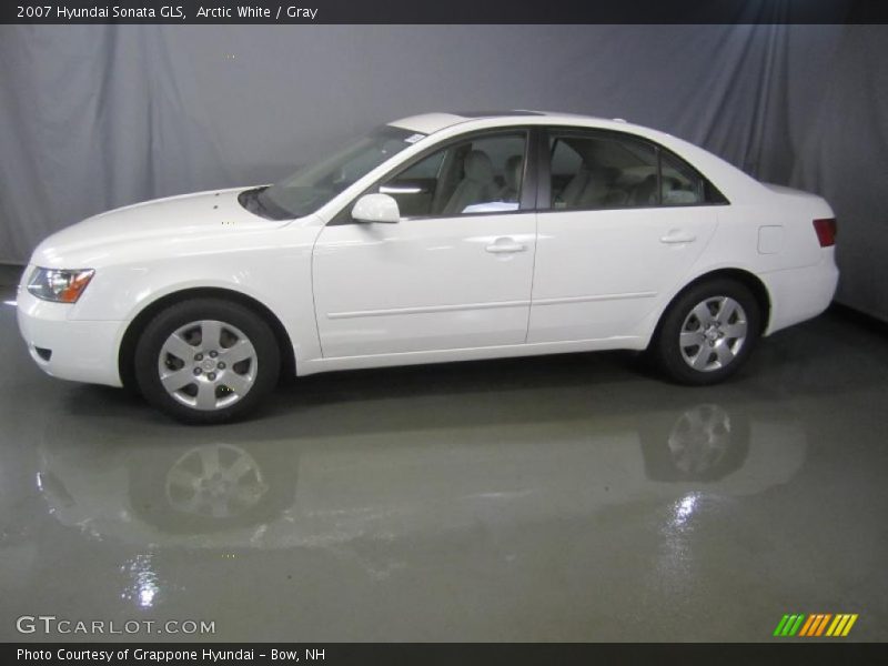 Arctic White / Gray 2007 Hyundai Sonata GLS