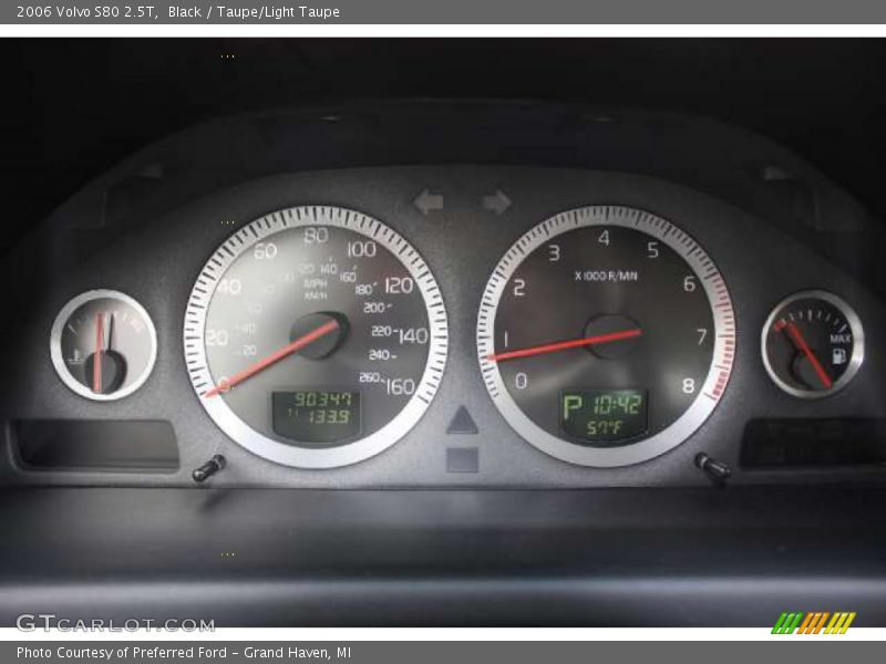 Black / Taupe/Light Taupe 2006 Volvo S80 2.5T