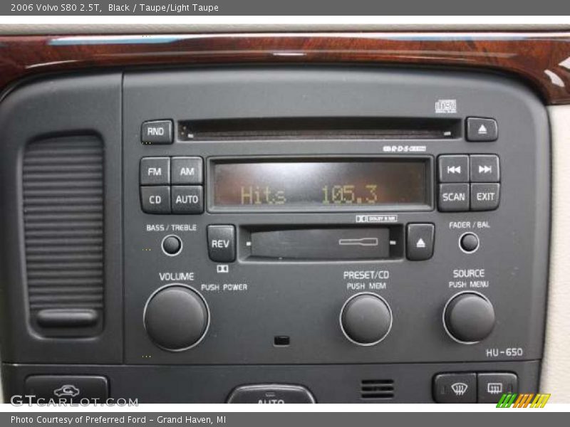 Black / Taupe/Light Taupe 2006 Volvo S80 2.5T