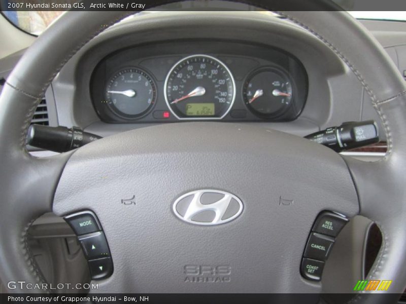 Arctic White / Gray 2007 Hyundai Sonata GLS