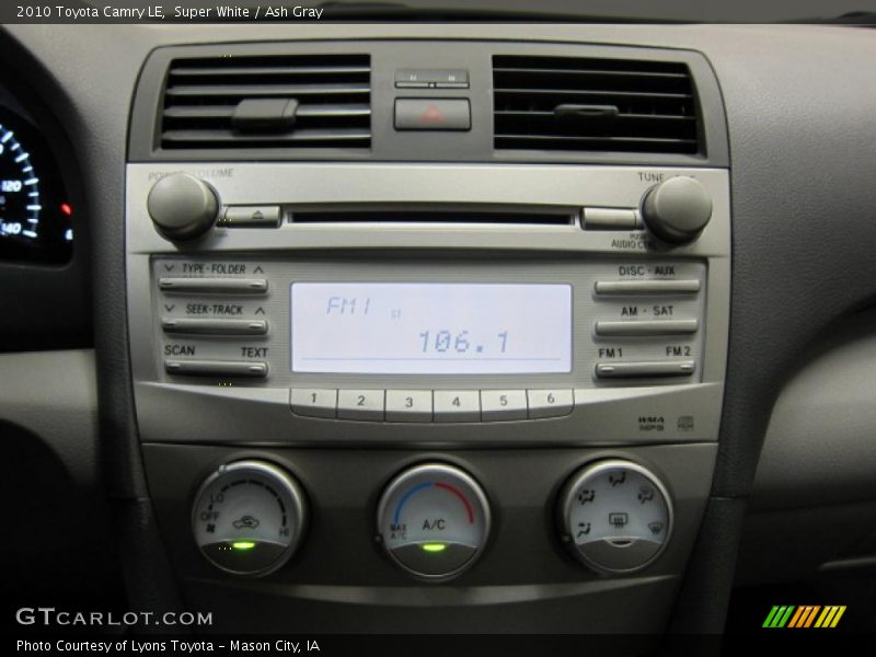Super White / Ash Gray 2010 Toyota Camry LE