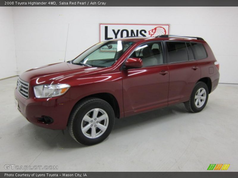 Salsa Red Pearl / Ash Gray 2008 Toyota Highlander 4WD