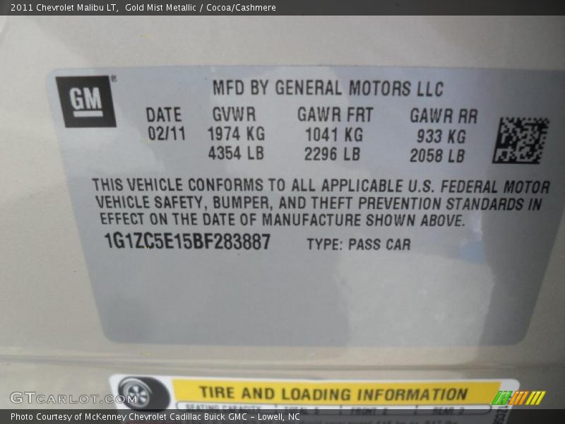 Gold Mist Metallic / Cocoa/Cashmere 2011 Chevrolet Malibu LT