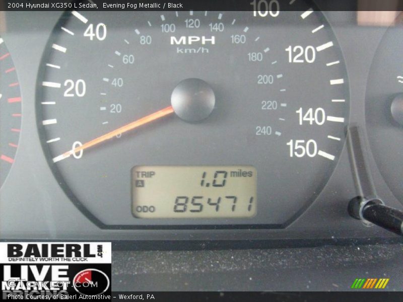Evening Fog Metallic / Black 2004 Hyundai XG350 L Sedan