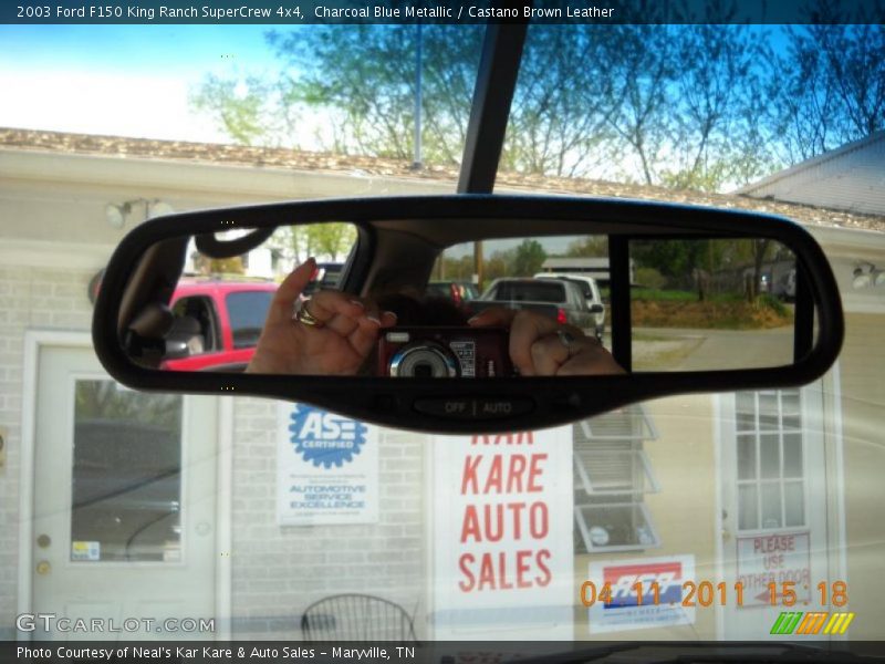 Charcoal Blue Metallic / Castano Brown Leather 2003 Ford F150 King Ranch SuperCrew 4x4
