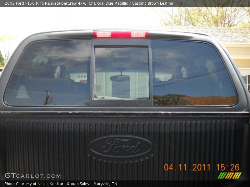 Charcoal Blue Metallic / Castano Brown Leather 2003 Ford F150 King Ranch SuperCrew 4x4