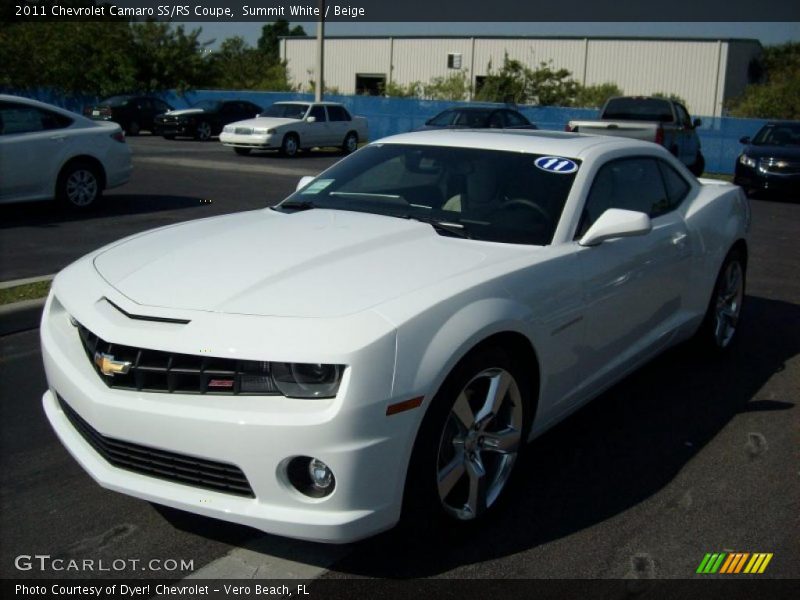 Summit White / Beige 2011 Chevrolet Camaro SS/RS Coupe
