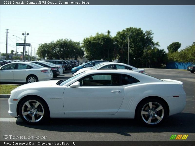 Summit White / Beige 2011 Chevrolet Camaro SS/RS Coupe