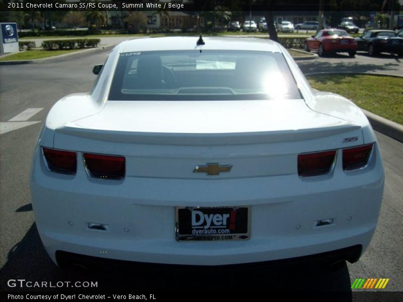 Summit White / Beige 2011 Chevrolet Camaro SS/RS Coupe