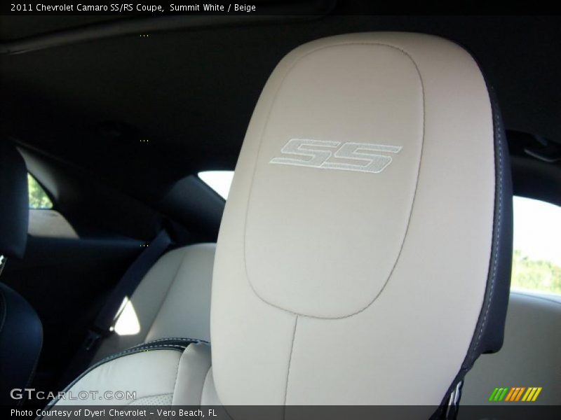 Summit White / Beige 2011 Chevrolet Camaro SS/RS Coupe