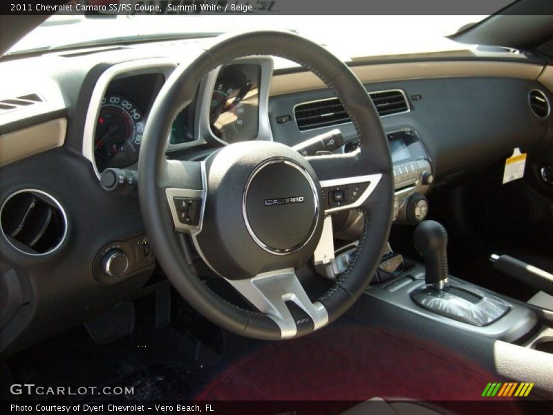 Summit White / Beige 2011 Chevrolet Camaro SS/RS Coupe