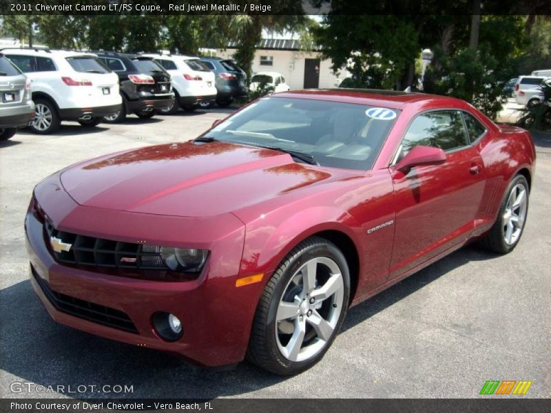 Red Jewel Metallic / Beige 2011 Chevrolet Camaro LT/RS Coupe