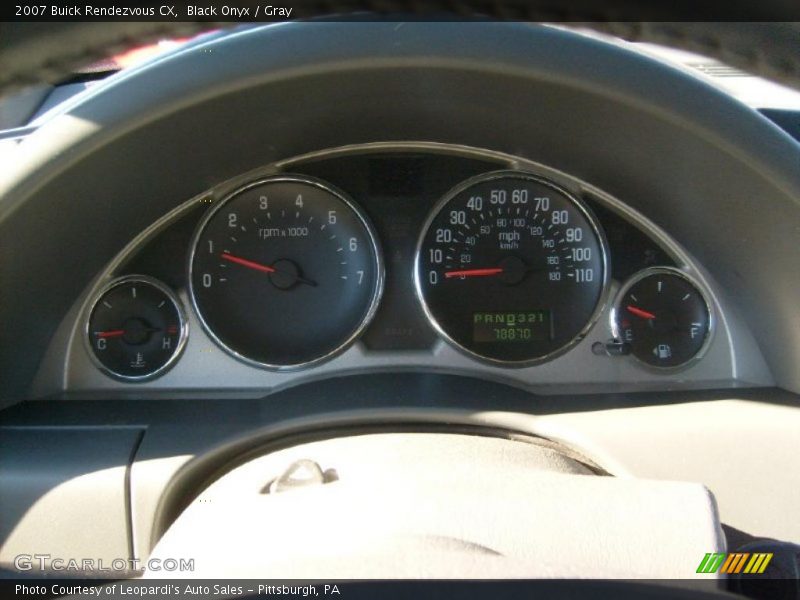 Black Onyx / Gray 2007 Buick Rendezvous CX