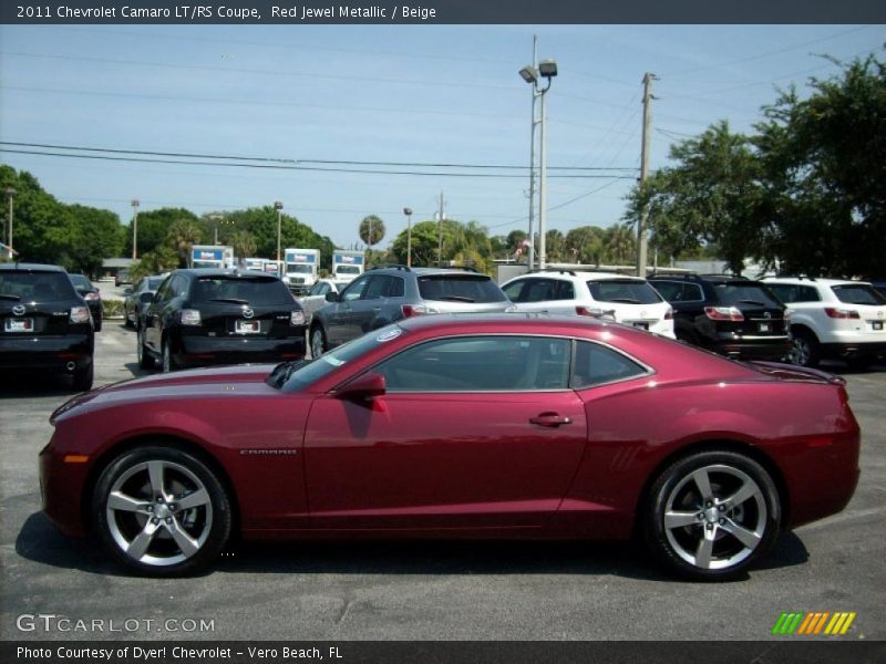 Red Jewel Metallic / Beige 2011 Chevrolet Camaro LT/RS Coupe