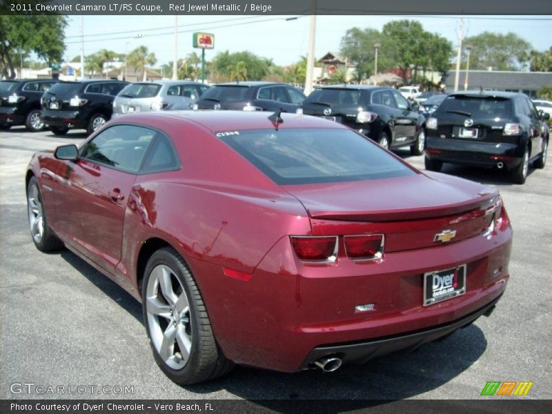 Red Jewel Metallic / Beige 2011 Chevrolet Camaro LT/RS Coupe