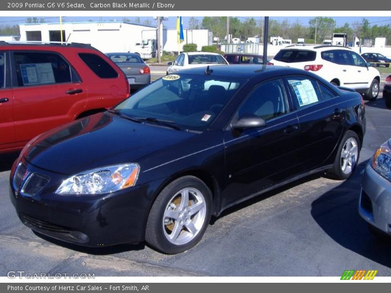 Carbon Black Metallic / Ebony 2009 Pontiac G6 V6 Sedan