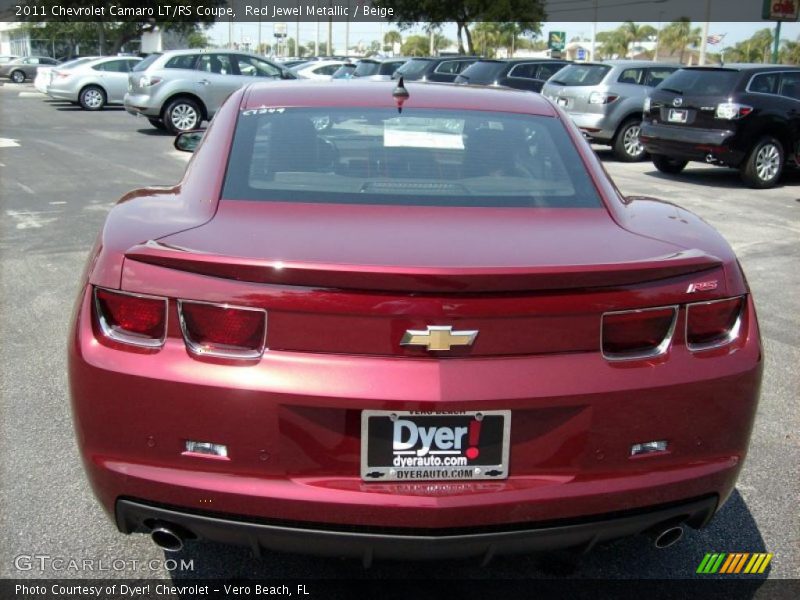 Red Jewel Metallic / Beige 2011 Chevrolet Camaro LT/RS Coupe