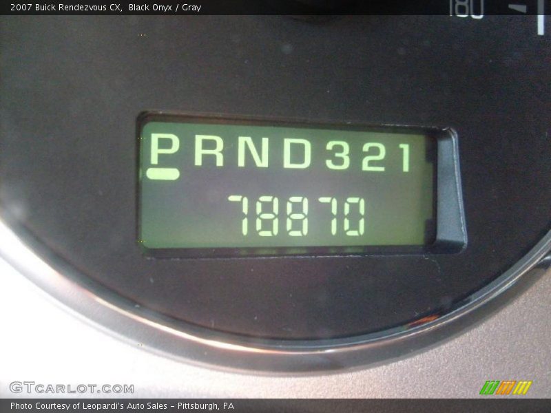 Black Onyx / Gray 2007 Buick Rendezvous CX
