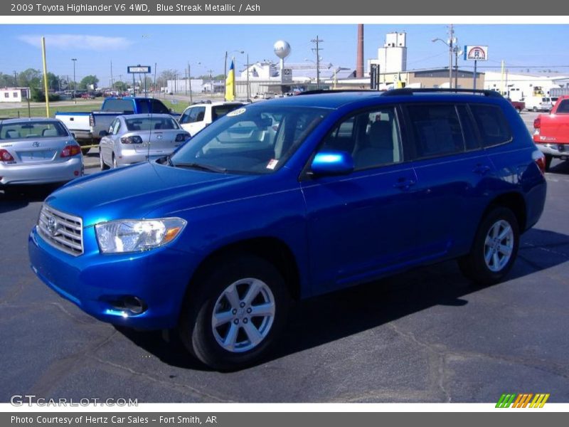 Blue Streak Metallic / Ash 2009 Toyota Highlander V6 4WD