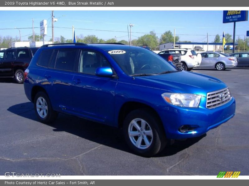 Blue Streak Metallic / Ash 2009 Toyota Highlander V6 4WD