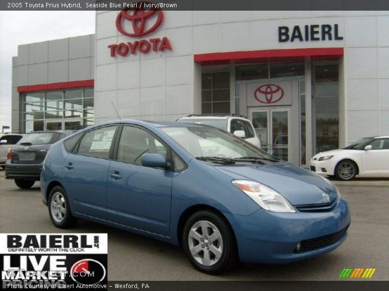 Seaside Blue Pearl / Ivory/Brown 2005 Toyota Prius Hybrid