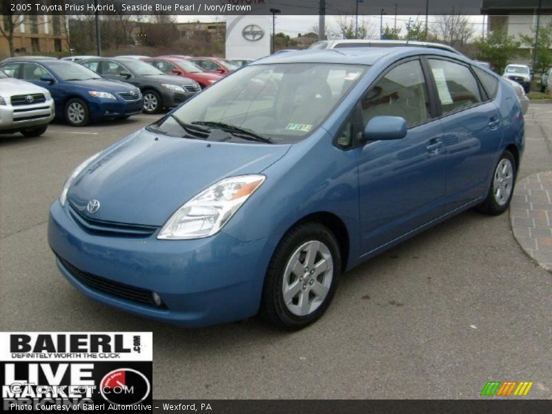 Seaside Blue Pearl / Ivory/Brown 2005 Toyota Prius Hybrid